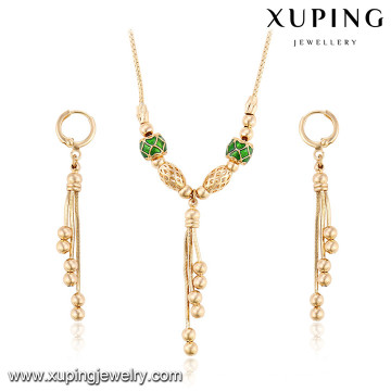 64043 Xuping fashion beautiful gold plated pakistani bridal jewelry sets